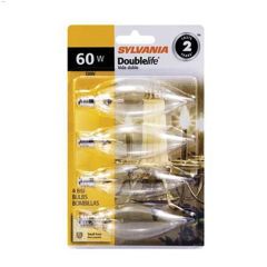 Clear 60 Watt Candelabra B10 Incandescent Bulb-4\/Pack