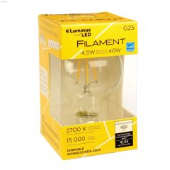 Clear 4.7 Watt E26 Medium G25 LED Bulb
