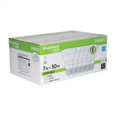 7 Watt E26 PAR20 LED Bulb-6\/Pack