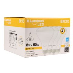 9 Watt E26 BR30 LED Bulb-4/Pack