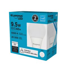 9.5 Watt E26 Medium A19 LED Bulb-2/Pack