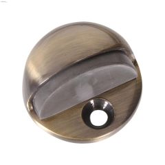 Antique Brass Low Dome Floor Door Stop