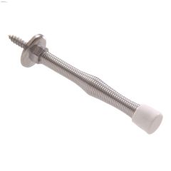 Satin Chrome Utility Spring Door Stop-2\/Pack