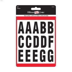 2\" Black On White Vinyl Letters Kit