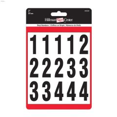 2\" Black On White Vinyl Numbers Kit