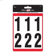3\" Black On White Vinyl Numbers Kit