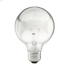 Clear 40 Watt E26 Med G25 Globe Incandescent Bulb-3\/Pack