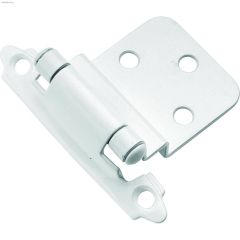 3/8" Penture autofermeture en acier blanc entrante/sortante