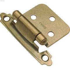 Penture affleurante autofermeture en acier laiton antique