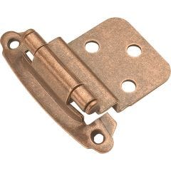 3/8" Inset/Offset Antique Copper Steel Self-Closing Hinge