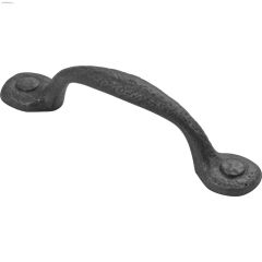 3" Black Iron Refined Rustic Door Pull