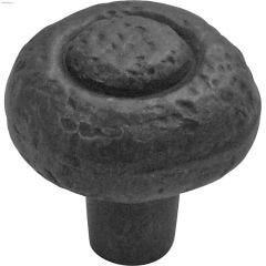 1-1/4" Black Iron Refined Rustic Door Knob