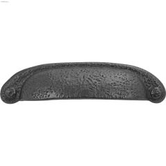 3" Black Iron Refined Rustic Door Pull