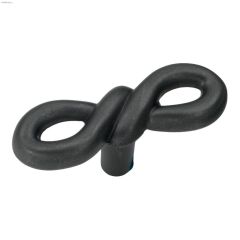 2-1/8" Black Iron French Twist Door Knob