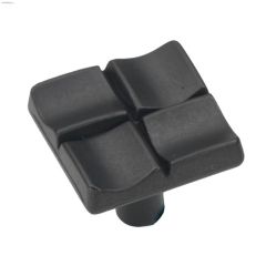 1" Black Iron Tidal Door Knob