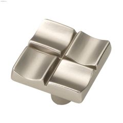 1" Flat Nickel Tidal Door Knob