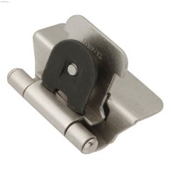 Charnière démontable 2x autofermeture en acier nickel satiné