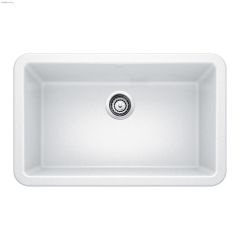 30" x 19" x 10" White Ikon 30 Apron Front Undermount Sink