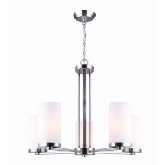 River 24" 5-Light Chandelier-Brushed Nickel