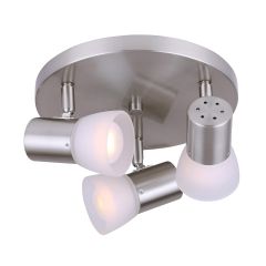 Hudson 3 Light A15 Or R16 60 Watt Brushed Nickel Track Light