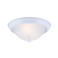 2 Light A 40 Watt White Flushmount Light