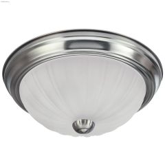 2 Light A 60 Watt Brushed Pewter Flushmount Light