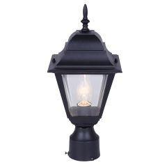 (1) Lamp A 100 Watt Black Outdoor Post Light