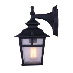(1) Lamp A 100 Watt Black Outdoor Lantern