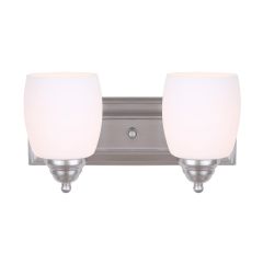 Griffin 2 Light A 100 Watt Brush Pewter Vanity Light