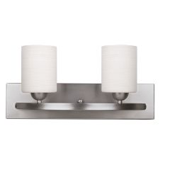Hampton 2 Light A19 100 Watt Brushed Pewter Vanity Light