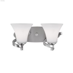 Rue 2 Light A 100 Watt Brushed Nickel Vanity Light