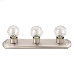 3 Light G 60 Watt Brushed Pewter Bathroom Strip