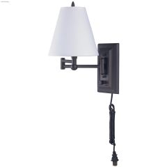 1 Light C 60 Watt Oil Rubbed Bronze Swing Arm Wall Fixture