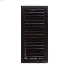 4\" x 10\" Black Pebble Louvered Design Floor Register