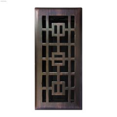 4\" x 10\" Oil Rubbed Bronze Oriental Design Floor Register