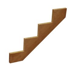 3.7' x 10" x 2" Brown Pressure Treated 4-Step Stair Stringer