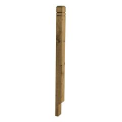 4" x 4" x 48" Brown Pressure Treated Modern Notch Deck Post