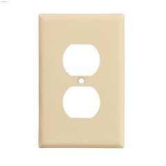 Ivory Polycarbonate (1) Duplex Receptacle Wallplate