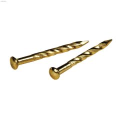 1-1\/4\" Brass Plated Metal Trim Nail