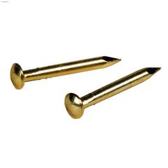 5\/8\" 16 Gauge Brass Plated Linoleum Nail