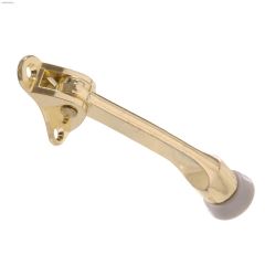 4\" Brass Plated Kickdown Door Stop