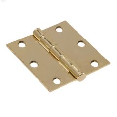 3-1\/2\" Brass Plated Full-Mortise Residential Door Butt Hinge
