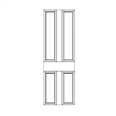 24\" x 80\" Pinewood Glazed Primed Door