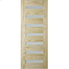 33\" x 84\" Natural Milan 7-Lite Barn Interior Door