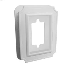 Duraflo 6.965\" x 5.22\" White Electrical Block Scalloped