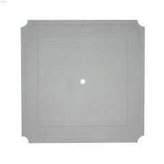 Duraflo 6.624\" x 6.624\" White Surface Series Block Scalloped