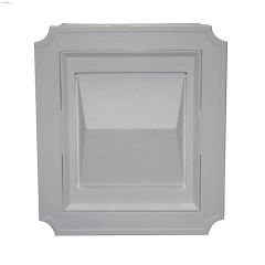 Duraflo 8.564\" x 7.564\" White Dryer Vent Block Scalloped