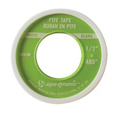 480\" x 1\/2\" White Non-Toxic Teflon Tape
