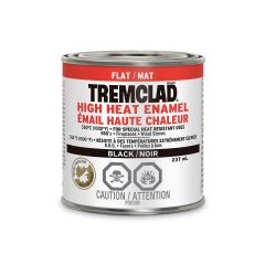 Tremclad 237 mL Can Flat Black High Heat Enamel