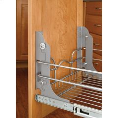 Gray\/Silver Metal Pull Out Trash Can Mounting Kit